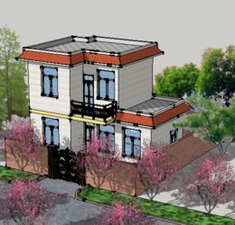 仿古住宅建筑SketchUp模型免费下载 古建筑 