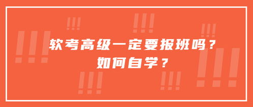 深圳软考高级有必要报班吗,深圳软考高级：自学OR报班？一篇文章为你揭秘！