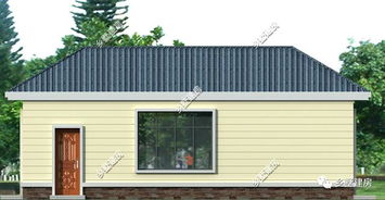 5x13米农村小开间自建房设计图,湛蓝色简单造型的坡屋顶,简约 大方,更显精致