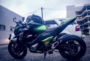 酷炫绿色机车摩托车高清摄影大图 千库网 