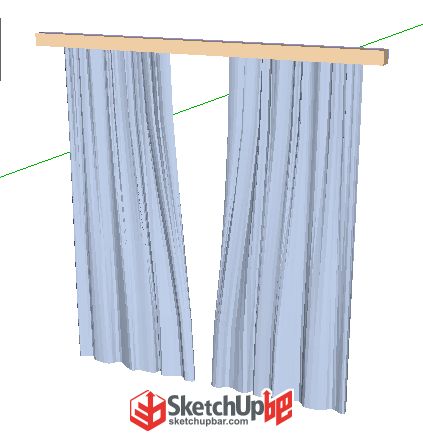 室内设计窗帘SU模型 SketchUp作品 SketchUp吧 SketchUp中文门户网站 