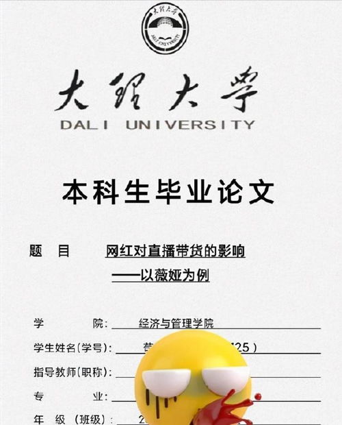 云南大学毕业论文格式