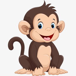 開心的小猴子素材圖片免費下載 高清裝飾圖案psd 千庫 圖片編號3712254
