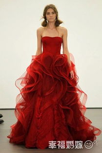 大红色婚纱 中国的色彩 