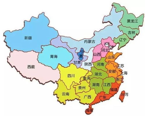 中国行政区域地图