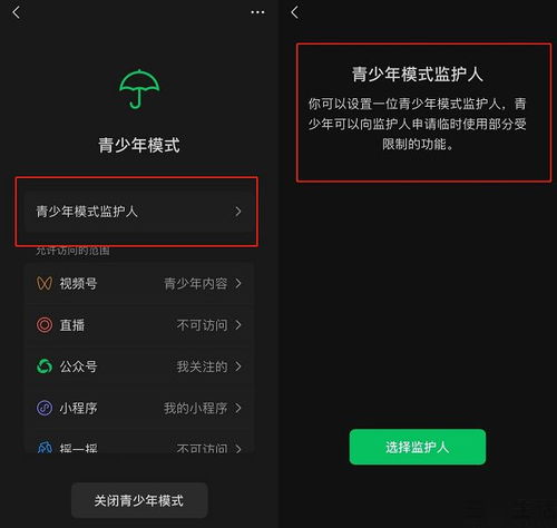 微信监护人有什么功能(青少年模式监护人作用)