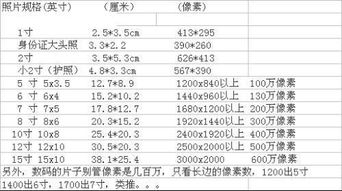 请问大二寸照片的尺寸是多大 五寸的呢 