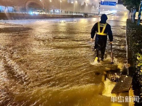 多图直击 青岛暴暴暴暴雨有多暴 网友 大半夜的,我家小区大门被冲跑了