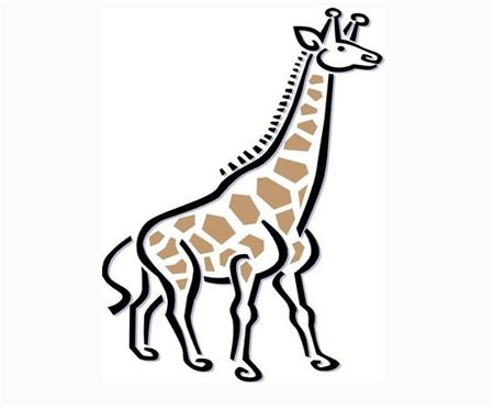 长颈鹿简笔画 有趣的长颈鹿