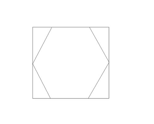 在一个正方形里怎样能画出一个正六边形 