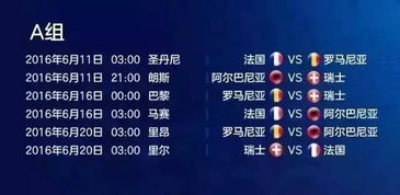 2024欧洲杯完整赛程表北京时间 ,2024年欧洲杯赛程表