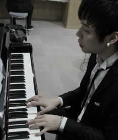 有一张图片是个男的在弹钢琴