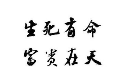 俗语 生死有命富贵在天 ,很多人断章取义,下一句才是重点