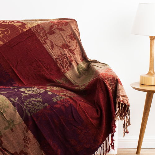 毯子盖毯空调毯毛巾沙发巾彩色线毯雪尼尔紫 堆糖,美图壁纸兴趣社区 