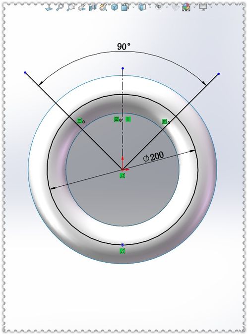 用SolidWorks画一个八字圆环,步骤有点麻烦