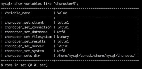 mysql字符集,选择、配置与管理