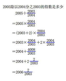 2005除以2004分之2003的得数是多少 