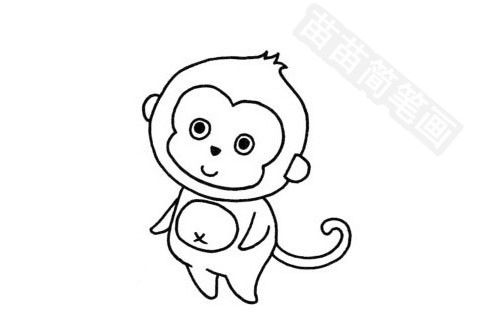 卡通猴子简笔画图片大全 教程 