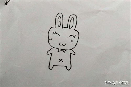 简笔画兔子 彩色的小兔子简笔画怎么画,怎么画粉红色小兔