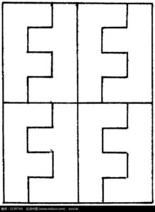 F字形组合花纹TIF素材免费下载 红动网 