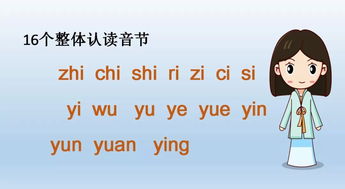 小学汉语拼音要点讲解 3 整体认读音节