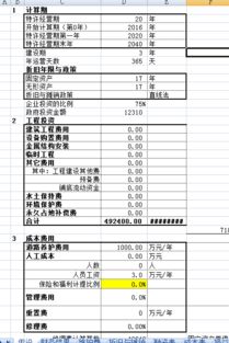 道路PPP项目财务测算模型