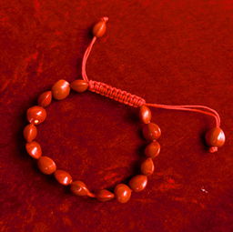 手工艺手链 红色串珠 种子 18颗 饰品 避邪