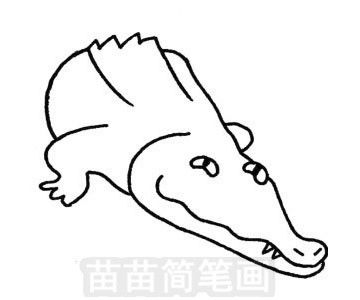 鳄鱼简笔画怎么画 图片大全 