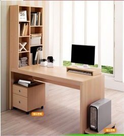 特价时尚简约分体书柜电脑桌家用台式办公桌书柜书桌