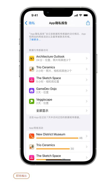 苹果将推出App隐私报告 App行为一目了然