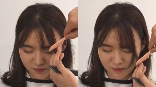 韩国发型师分享刘海修剪技巧,自己在家也能剪出美美发型