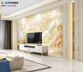 客厅微晶石电视背景墙两边设计什么造型好看 简约立体镶金石造型 