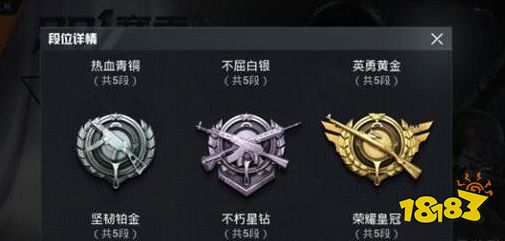 和平精英段位顺序怎么样 段位机制排行介绍