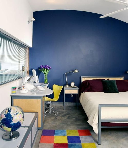 淡蓝色房间家居设计装修效果图 