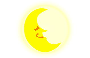 卡通黄色的月亮flash素材 