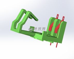 电池卡槽座设计模型图