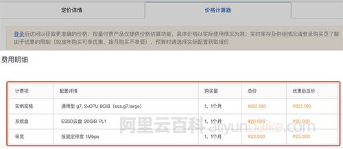 阿里云服务器租用价格表 CPU内存配置收费明细查询系统(阿里云轻量级云服务器)