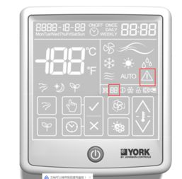 约克空调面板,一直闪00数字和感叹号 