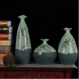 花瓶摆件陶瓷花瓶摆件现代简约家居装饰品花瓶摆件景德镇