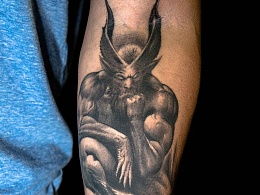 摩羯座神话人物纹身，摩羯座神话人物纹身图案