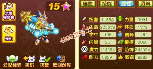 龙斗士水瓶星神15星60级属性 守护