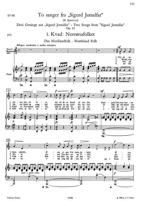 Sigurd Jorsalfar incidental music , Op.22 Grieg, Edvard