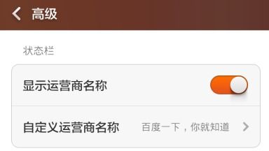 自定义运营商名称 