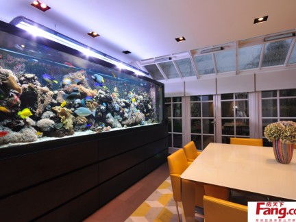 2018餐厅鱼缸造景图片大全 房天下装修效果图 