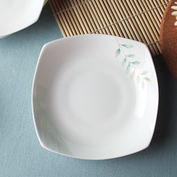韵唐 秋韵 骨瓷 6英寸四方碗 吃饭盘 陶瓷盛菜盘沙拉碗餐具 单只