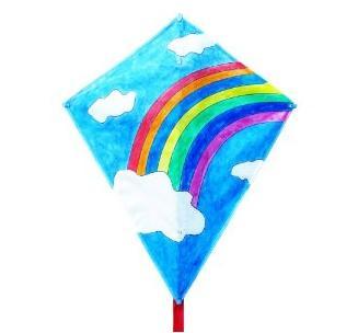 老师发了一个风筝,和颜料毛笔,该怎样画呀,纸上什么也没有 