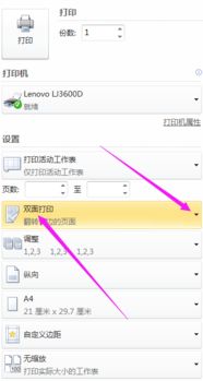 电脑里不能设置双面打印, 