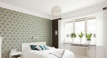 大气个性的卧室圆点壁纸设计装修效果图 