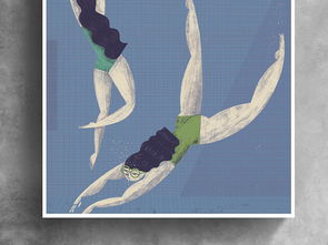 人物游泳简约抽象北欧室内装饰画图片下载 其他大全 北欧装饰画编号 18354115 