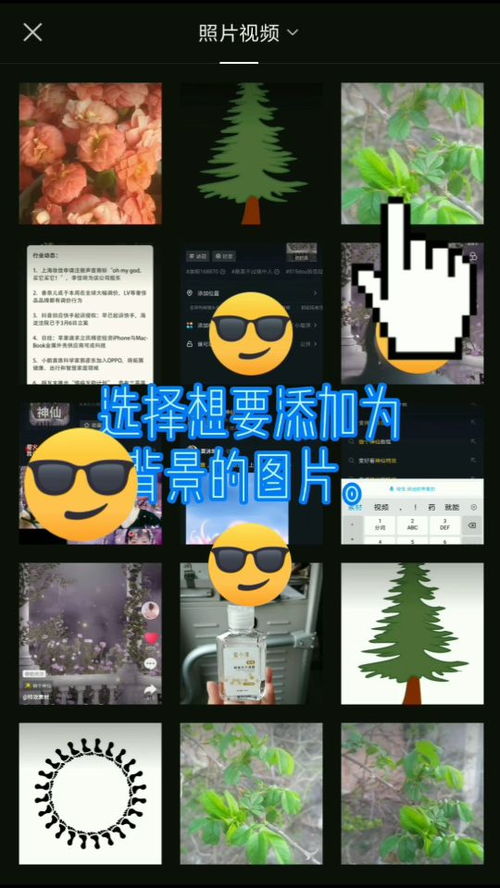 把手机相册中的图片设置成视频的背景是这样操作的